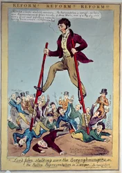 Lord John traquant les Boroughmongers, ou La Représentation Pourrie en Danger, pub. par J. Fairburn, 1831